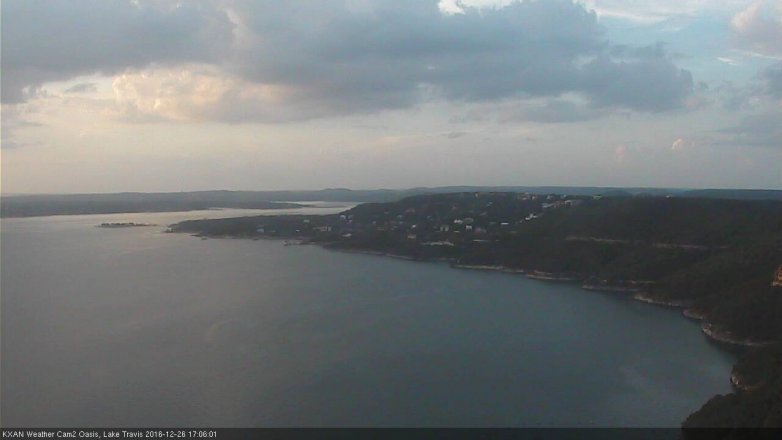 Lake Travis webcam, December 26, 2016 4:30 PM CT