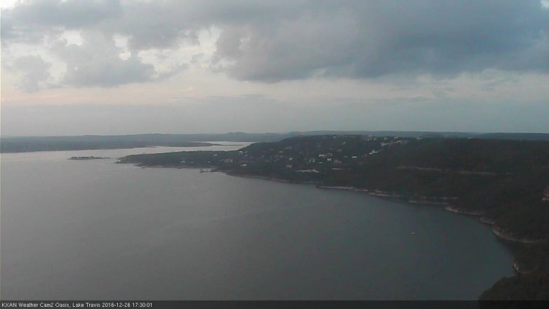 Lake Travis webcam, December 26, 2016 4:55 PM CT