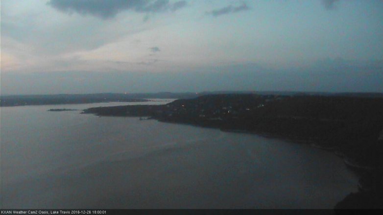Lake Travis webcam, December 26, 2016 5:20 PM CT