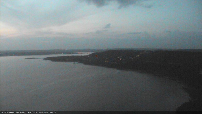 Lake Travis webcam, December 26, 2016 5:30 PM CT