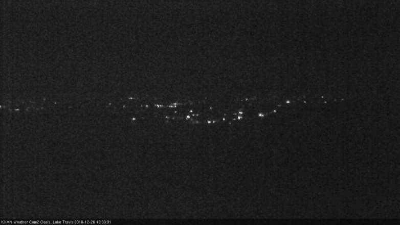 Lake Travis webcam, December 26, 2016 7:00 PM CT
