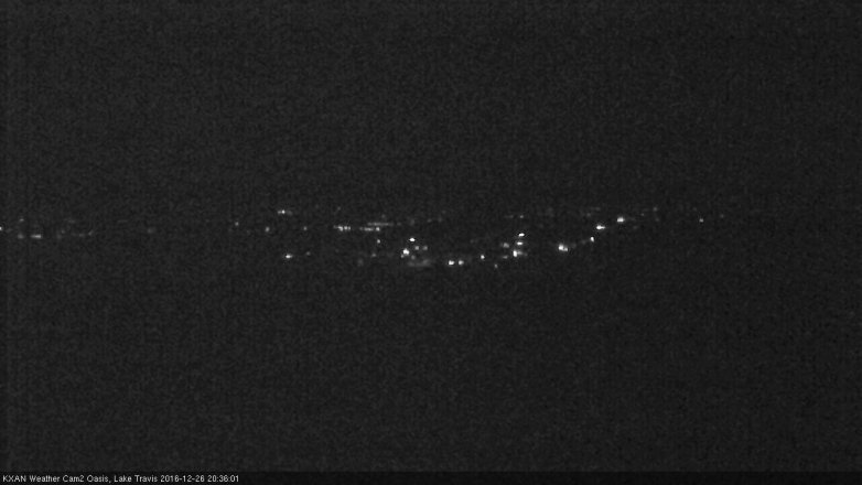 Lake Travis webcam, December 26, 2016 7:45 PM CT