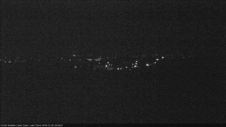 Lake Travis webcam, December 26, 2016 8:05 PM CT
