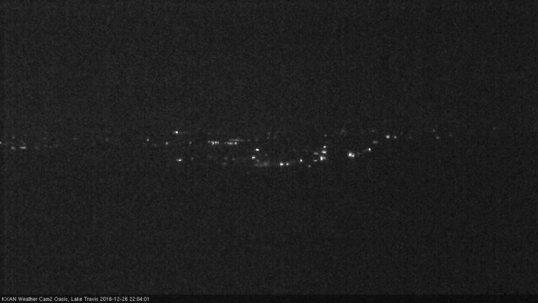 Lake Travis webcam, December 26, 2016 9:25 PM CT