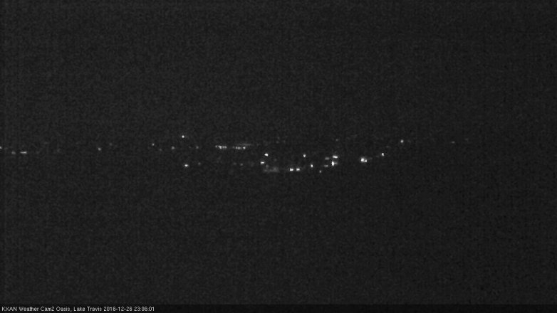 Lake Travis webcam, December 26, 2016 10:30 PM CT