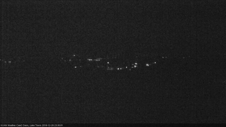 Lake Travis webcam, December 26, 2016 10:50 PM CT