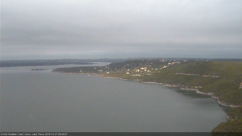 Lake Travis webcam, December 27, 2016 9:00 AM CT