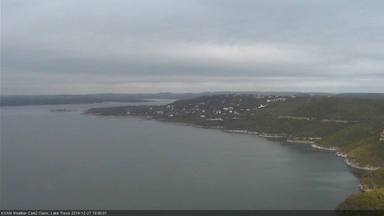 Lake Travis webcam, December 27, 2016 9:05 AM CT