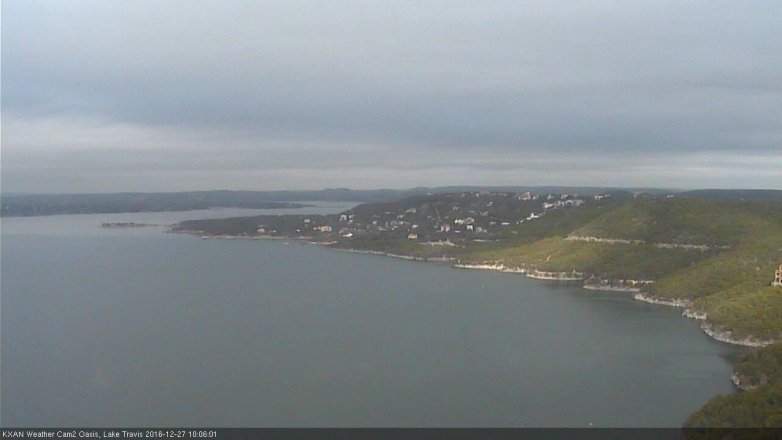 Lake Travis webcam, December 27, 2016 9:25 AM CT