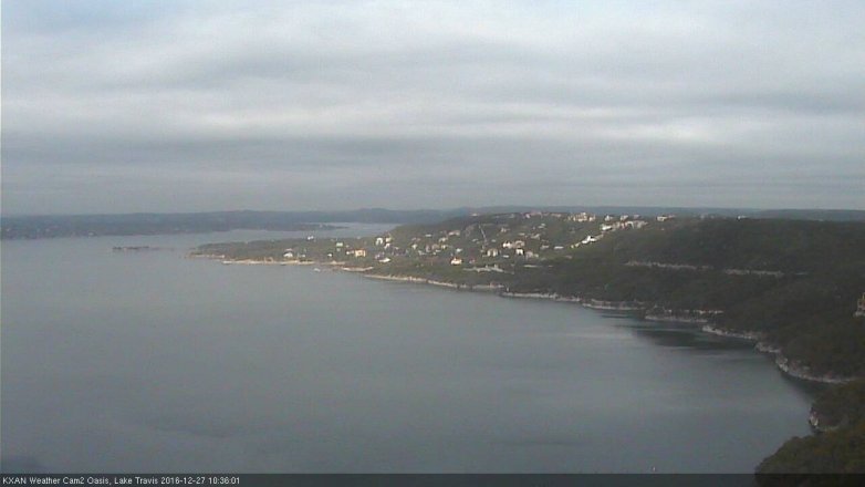 Lake Travis webcam, December 27, 2016 9:40 AM CT