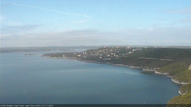 Lake Travis webcam, December 27, 2016 10:45 AM CT