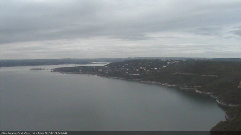 Lake Travis webcam, December 27, 2016 1:40 PM CT