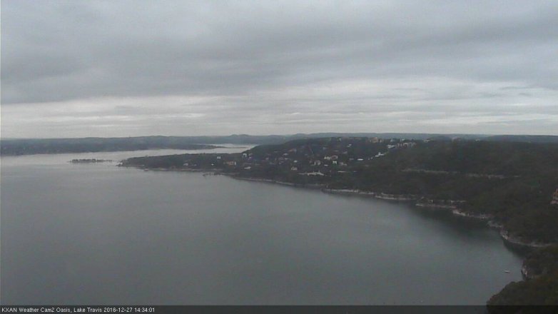 Lake Travis webcam, December 27, 2016 1:55 PM CT