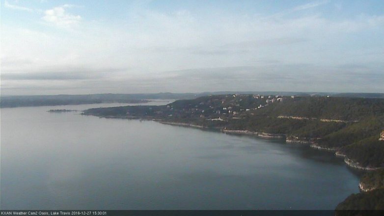 Lake Travis webcam, December 27, 2016 2:35 PM CT