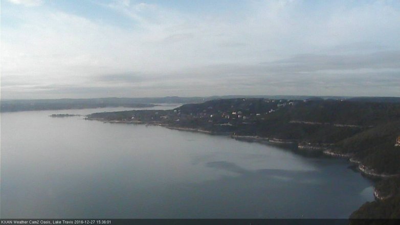 Lake Travis webcam, December 27, 2016 2:45 PM CT