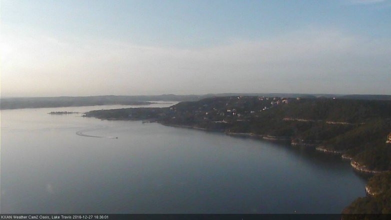 Lake Travis webcam, December 27, 2016 3:40 PM CT