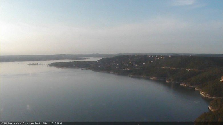 Lake Travis webcam, December 27, 2016 3:45 PM CT