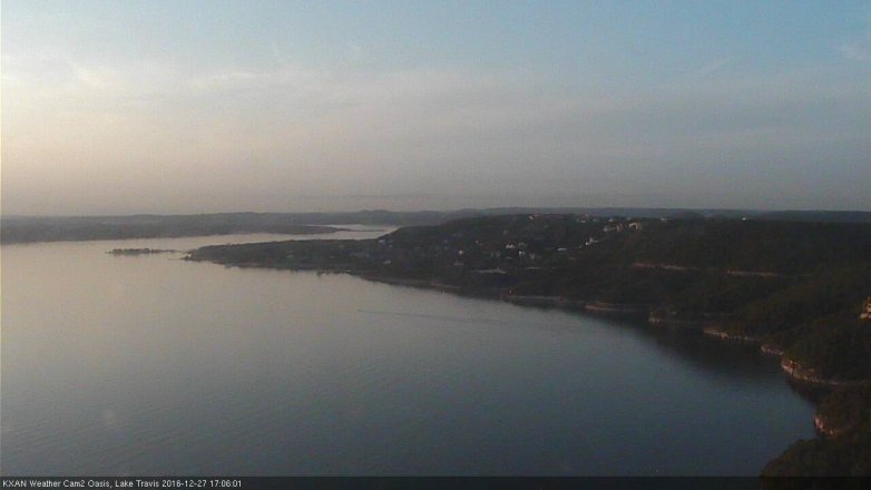 Lake Travis webcam, December 27, 2016 4:35 PM CT