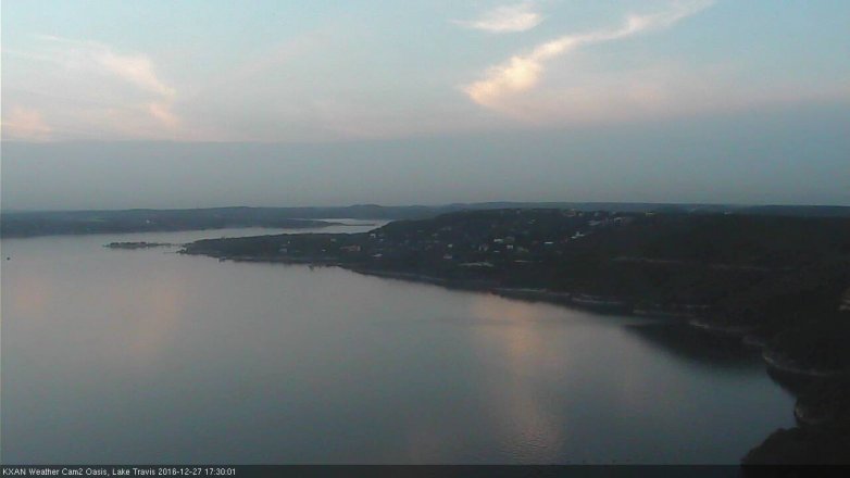Lake Travis webcam, December 27, 2016 5:00 PM CT