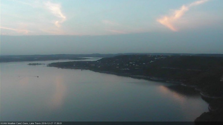 Lake Travis webcam, December 27, 2016 5:05 PM CT