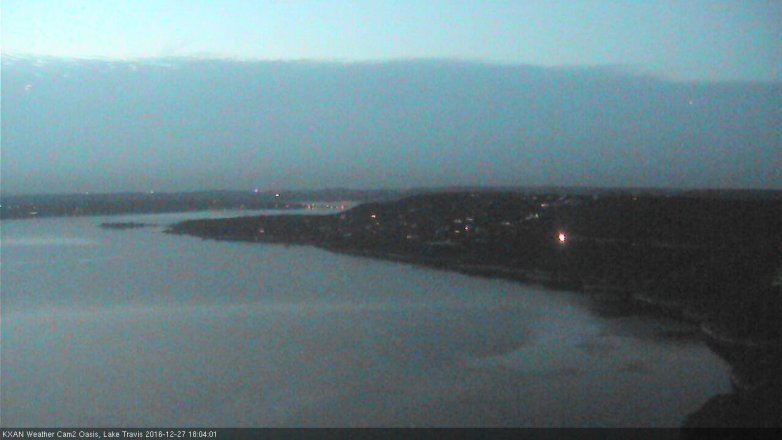 Lake Travis webcam, December 27, 2016 5:15 PM CT