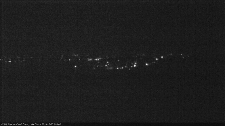 Lake Travis webcam, December 27, 2016 7:25 PM CT