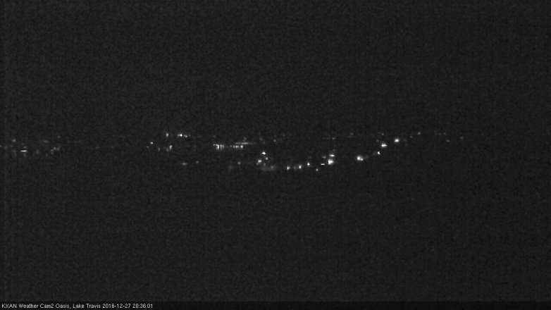 Lake Travis webcam, December 27, 2016 7:45 PM CT