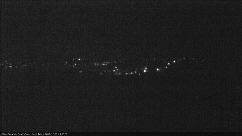Lake Travis webcam, December 27, 2016 8:00 PM CT