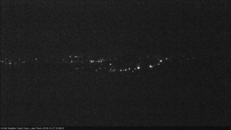 Lake Travis webcam, December 27, 2016 9:25 PM CT