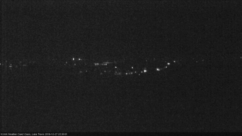 Lake Travis webcam, December 27, 2016 9:55 PM CT