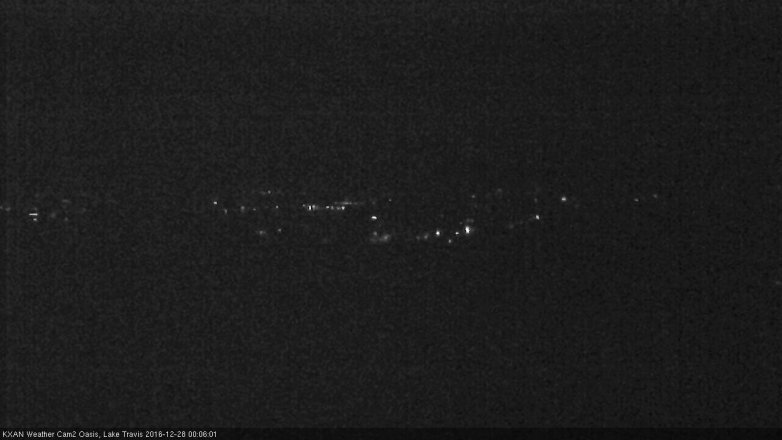 Lake Travis webcam, December 27, 2016 11:20 PM CT