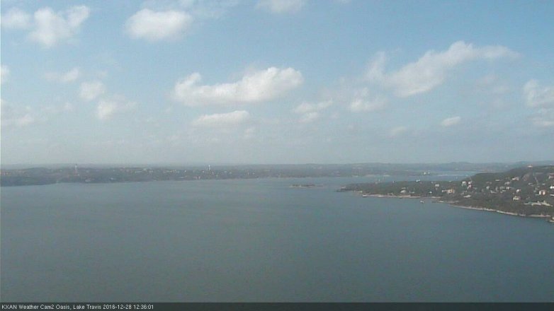 Lake Travis webcam, December 28, 2016 11:50 AM CT