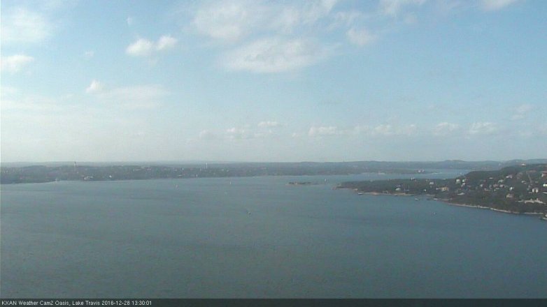 Lake Travis webcam, December 28, 2016 12:35 PM CT