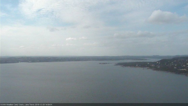Lake Travis webcam, December 28, 2016 1:15 PM CT