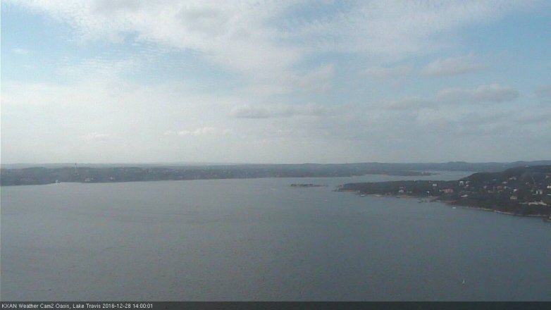 Lake Travis webcam, December 28, 2016 1:20 PM CT