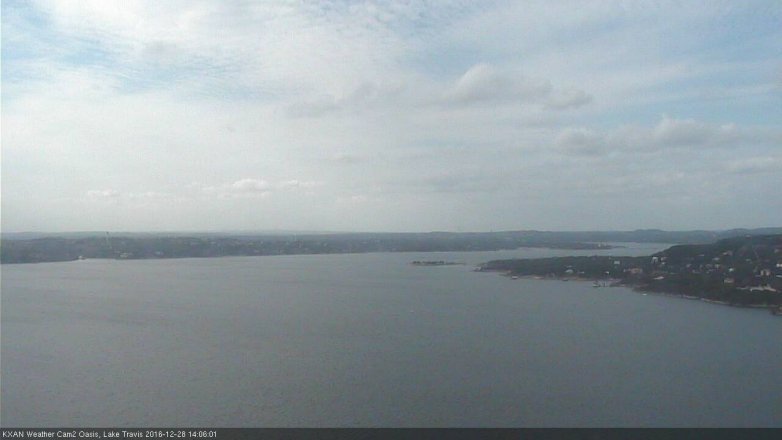 Lake Travis webcam, December 28, 2016 1:30 PM CT