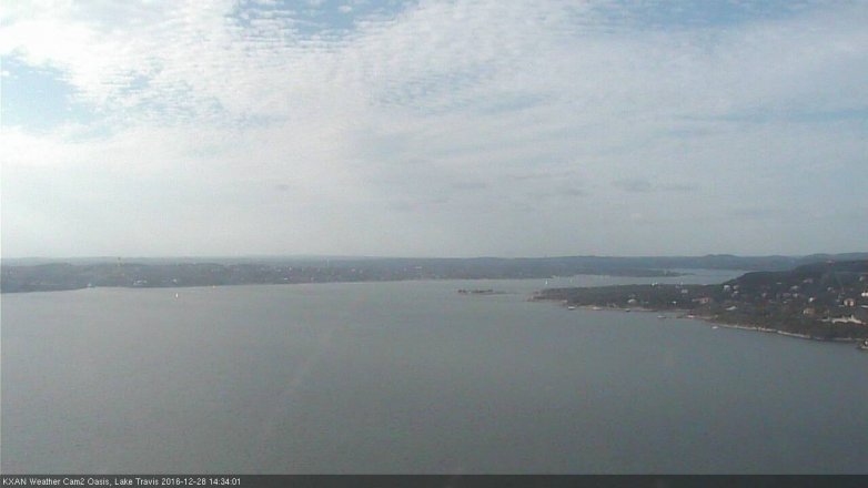 Lake Travis webcam, December 28, 2016 1:40 PM CT