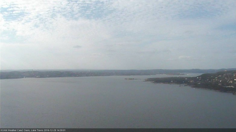 Lake Travis webcam, December 28, 2016 1:55 PM CT