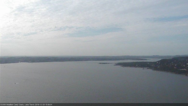 Lake Travis webcam, December 28, 2016 2:25 PM CT