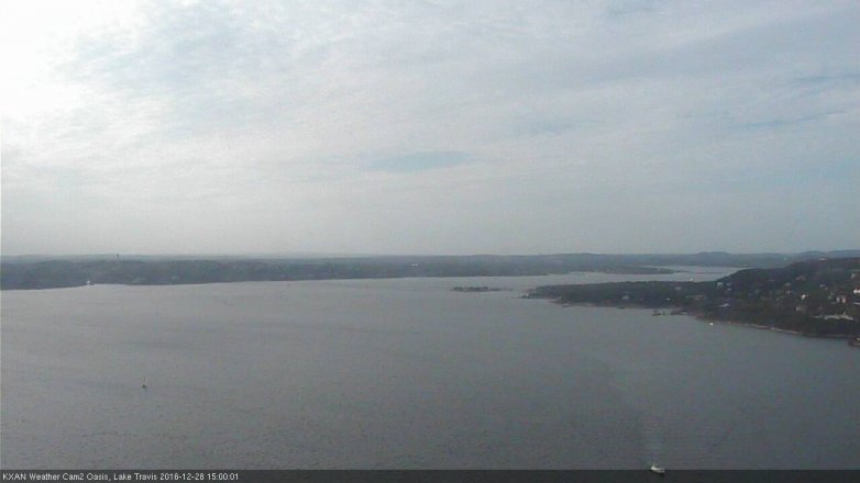 Lake Travis webcam, December 28, 2016 2:30 PM CT