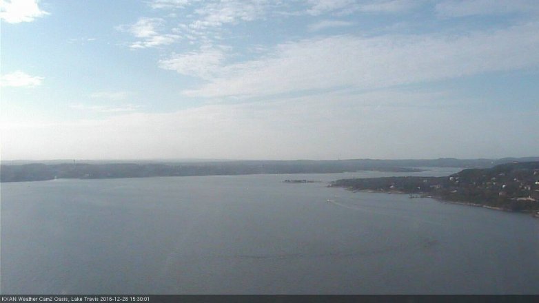 Lake Travis webcam, December 28, 2016 2:35 PM CT