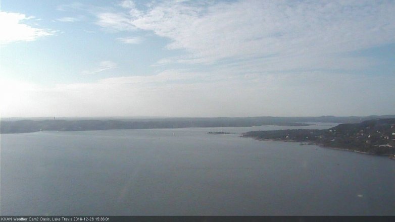 Lake Travis webcam, December 28, 2016 3:05 PM CT