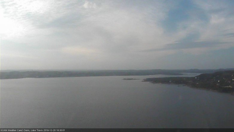 Lake Travis webcam, December 28, 2016 3:50 PM CT