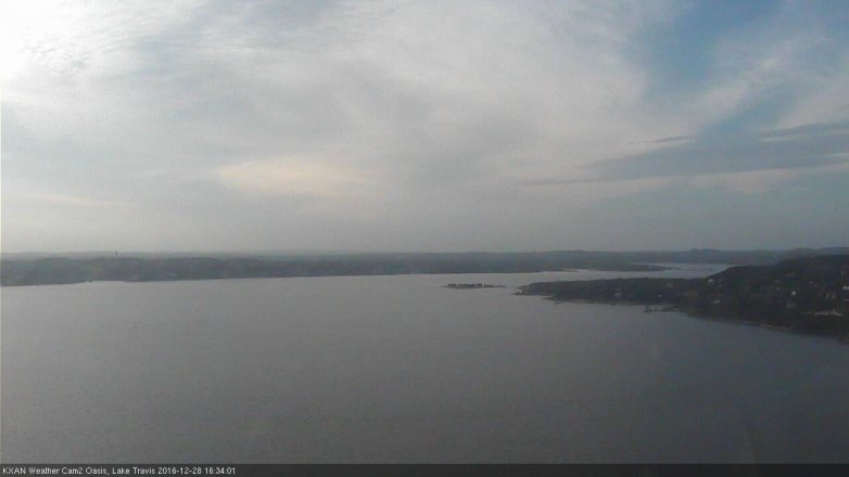 Lake Travis webcam, December 28, 2016 4:05 PM CT