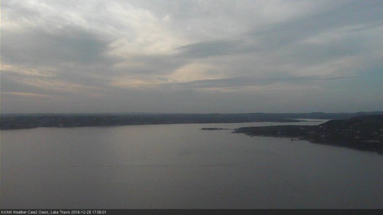 Lake Travis webcam, December 28, 2016 4:25 PM CT