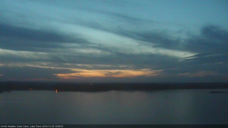 Lake Travis webcam, December 28, 2016 5:20 PM CT