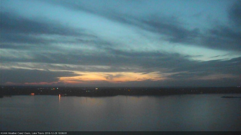 Lake Travis webcam, December 28, 2016 5:30 PM CT