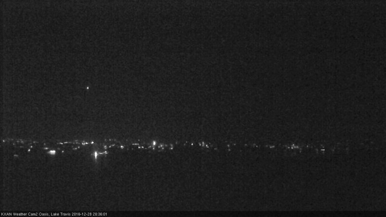 Lake Travis webcam, December 28, 2016 7:45 PM CT