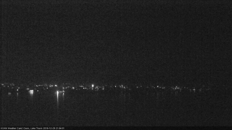 Lake Travis webcam, December 28, 2016 8:30 PM CT