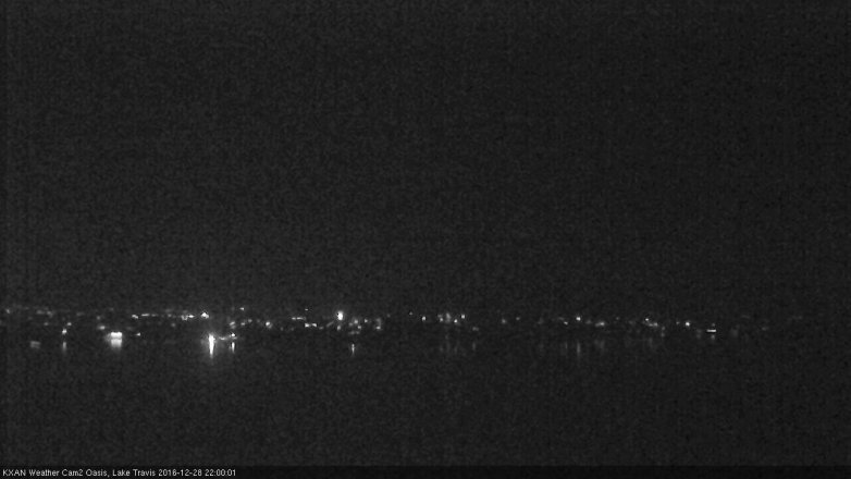 Lake Travis webcam, December 28, 2016 9:10 PM CT